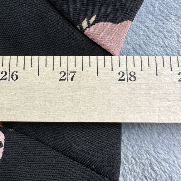 WHO WHAT WEAR Floral Jacket Women’s 3X Black Fall Zipper w/ Pockets Cinch Waist - Picture 3 of 16